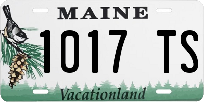 ME license plate 1017TS