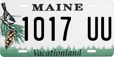 ME license plate 1017UU