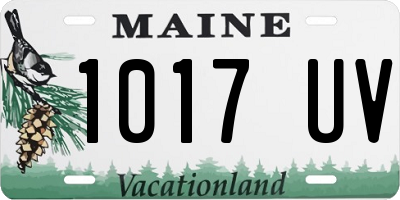 ME license plate 1017UV