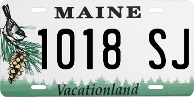 ME license plate 1018SJ