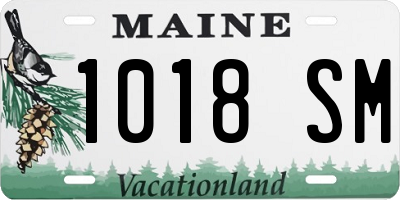 ME license plate 1018SM