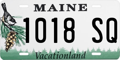 ME license plate 1018SQ