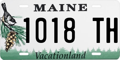 ME license plate 1018TH