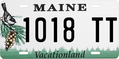 ME license plate 1018TT