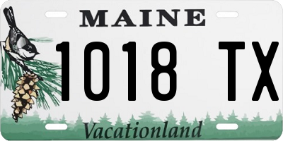 ME license plate 1018TX