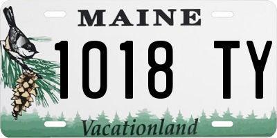 ME license plate 1018TY