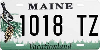 ME license plate 1018TZ