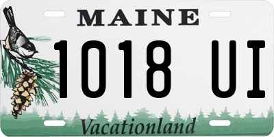 ME license plate 1018UI