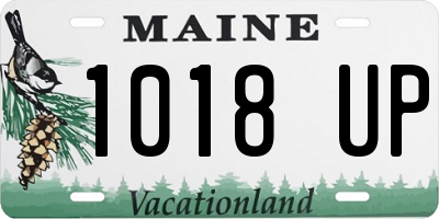 ME license plate 1018UP