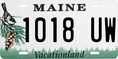 ME license plate 1018UW