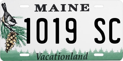 ME license plate 1019SC