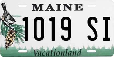 ME license plate 1019SI
