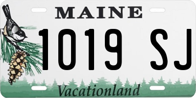 ME license plate 1019SJ