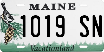 ME license plate 1019SN