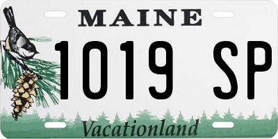 ME license plate 1019SP