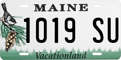 ME license plate 1019SU
