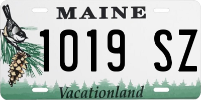 ME license plate 1019SZ