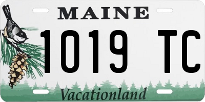 ME license plate 1019TC