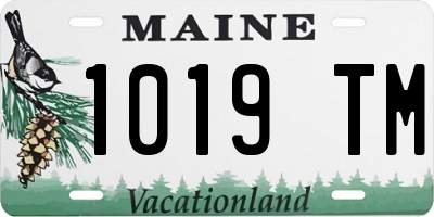 ME license plate 1019TM