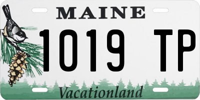 ME license plate 1019TP