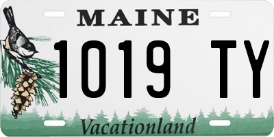 ME license plate 1019TY