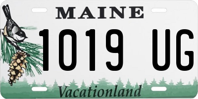 ME license plate 1019UG