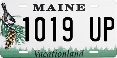 ME license plate 1019UP