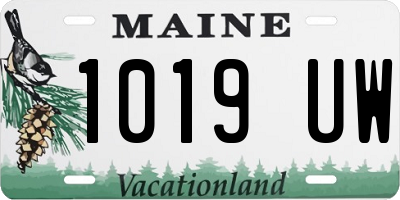 ME license plate 1019UW