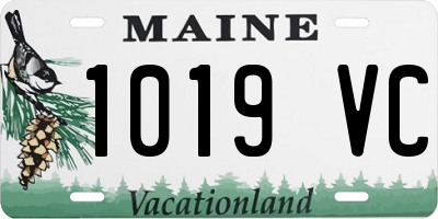 ME license plate 1019VC