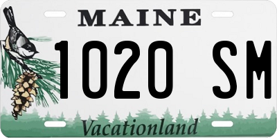 ME license plate 1020SM