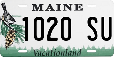 ME license plate 1020SU
