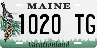 ME license plate 1020TG