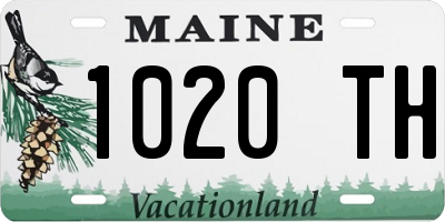 ME license plate 1020TH