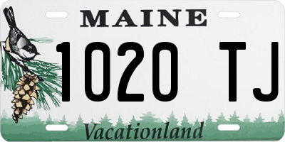 ME license plate 1020TJ