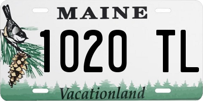 ME license plate 1020TL