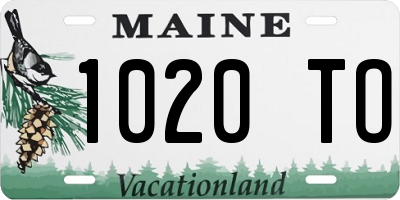 ME license plate 1020TO