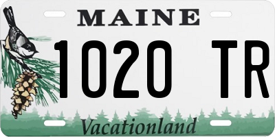 ME license plate 1020TR
