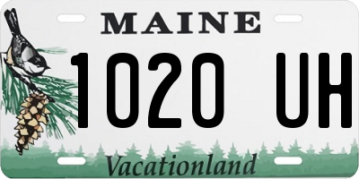 ME license plate 1020UH