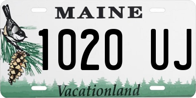 ME license plate 1020UJ