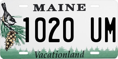 ME license plate 1020UM