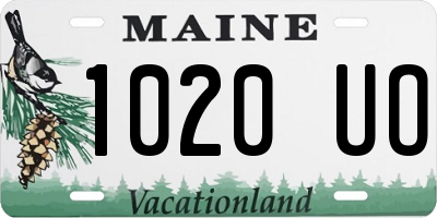 ME license plate 1020UO