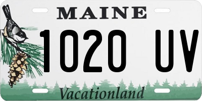 ME license plate 1020UV