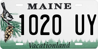 ME license plate 1020UY