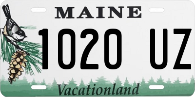 ME license plate 1020UZ