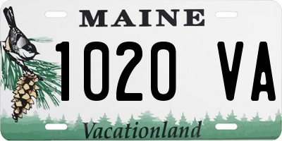 ME license plate 1020VA