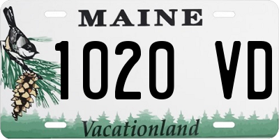 ME license plate 1020VD