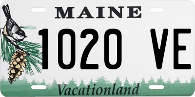 ME license plate 1020VE