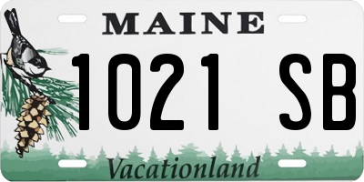 ME license plate 1021SB