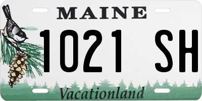 ME license plate 1021SH