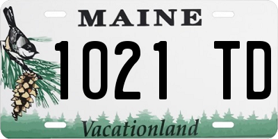 ME license plate 1021TD